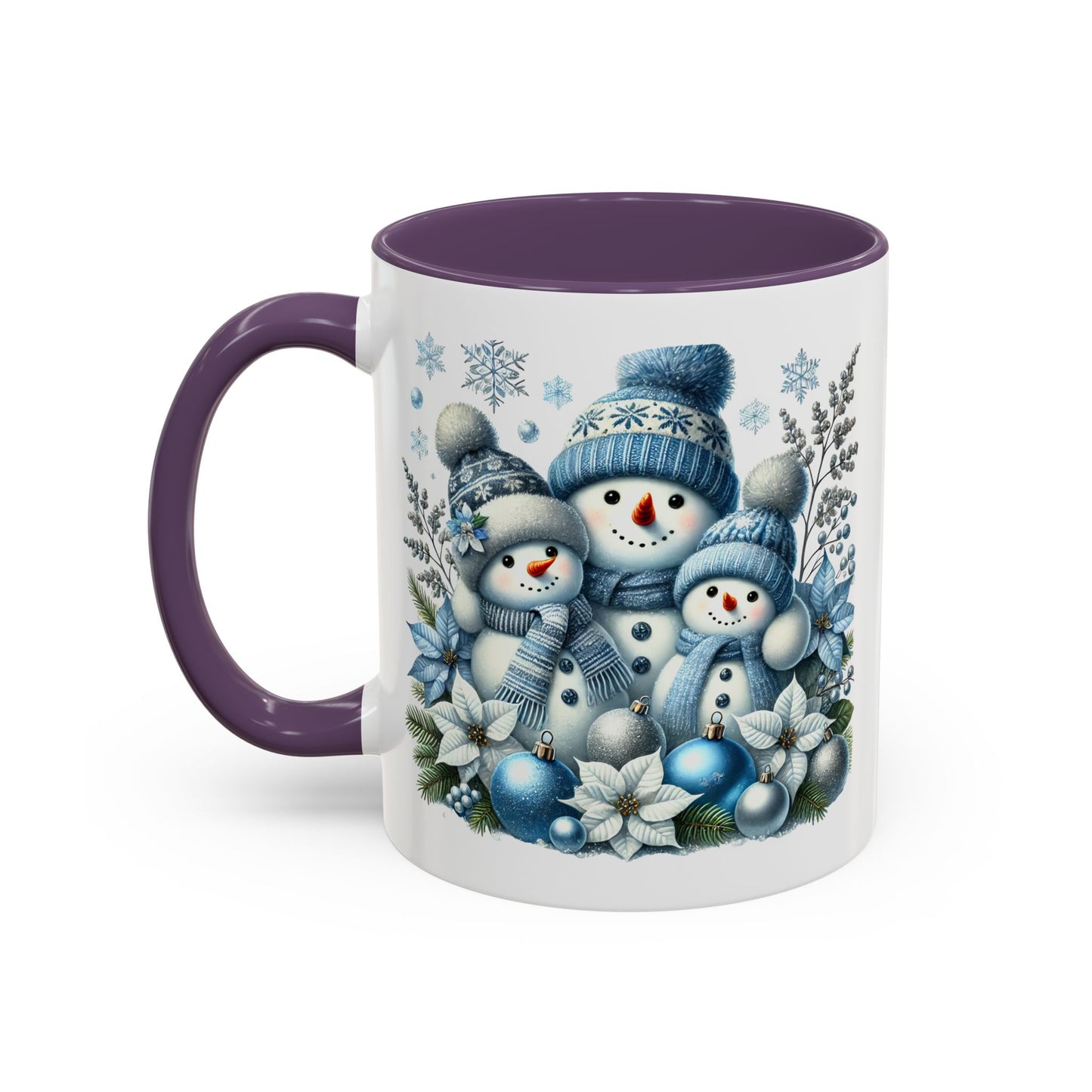 Christmas Mug - Blue Snowman Family