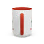 Christmas Mug - Merry Christmas Green & Red Text Gnome Candy Cane
