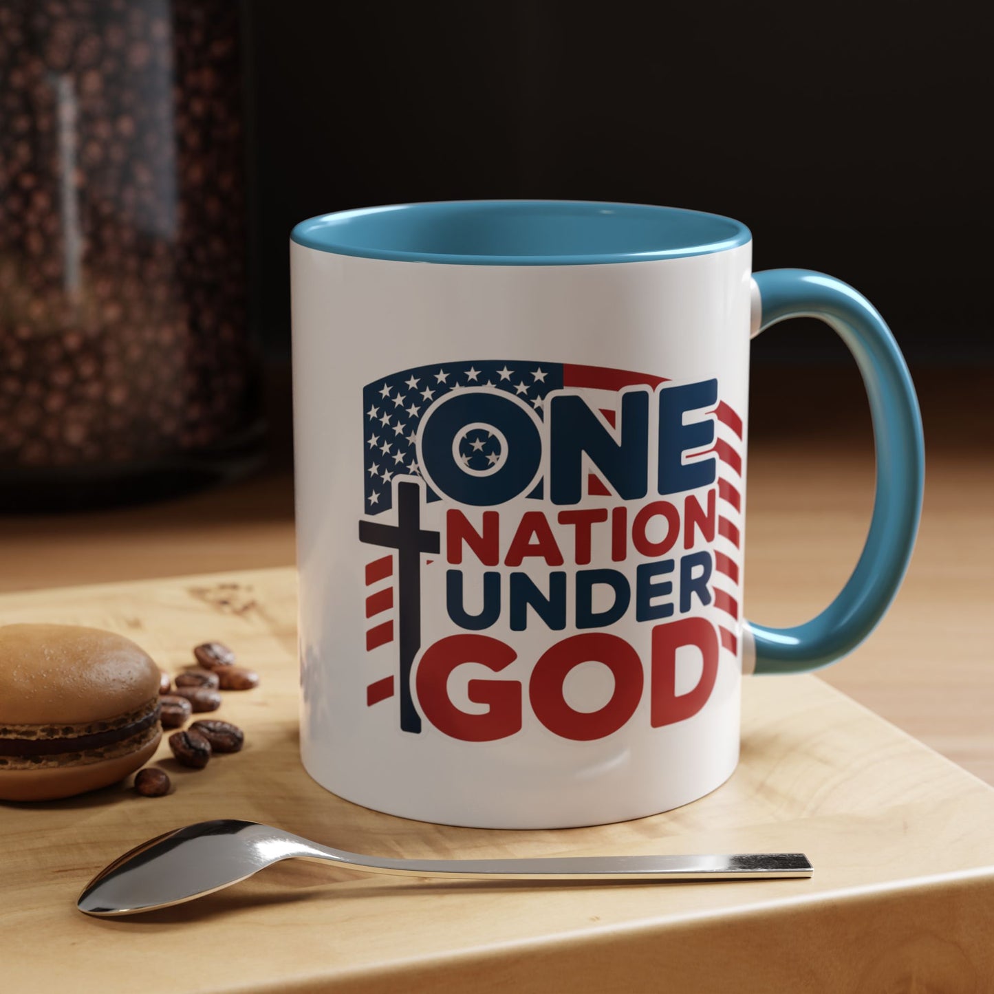 Religious Mug - One Nation Flag Cross