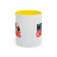 Christmas Mug - Merry Christmas Green & Red Text Santa Bag