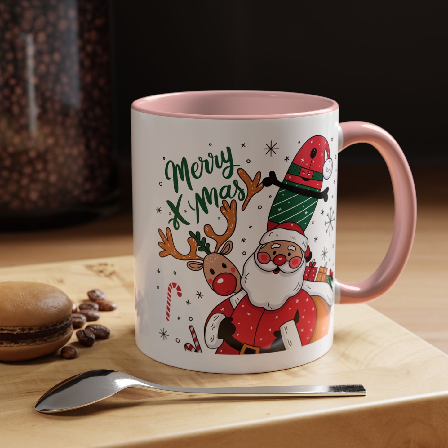 Christmas Mug - Merry Xmas Santa Reindeer