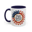4th of July Mug - Happy Birthday America Sunflower