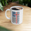 4th of July Mug - Loves Jesus & America Too Cross Flag