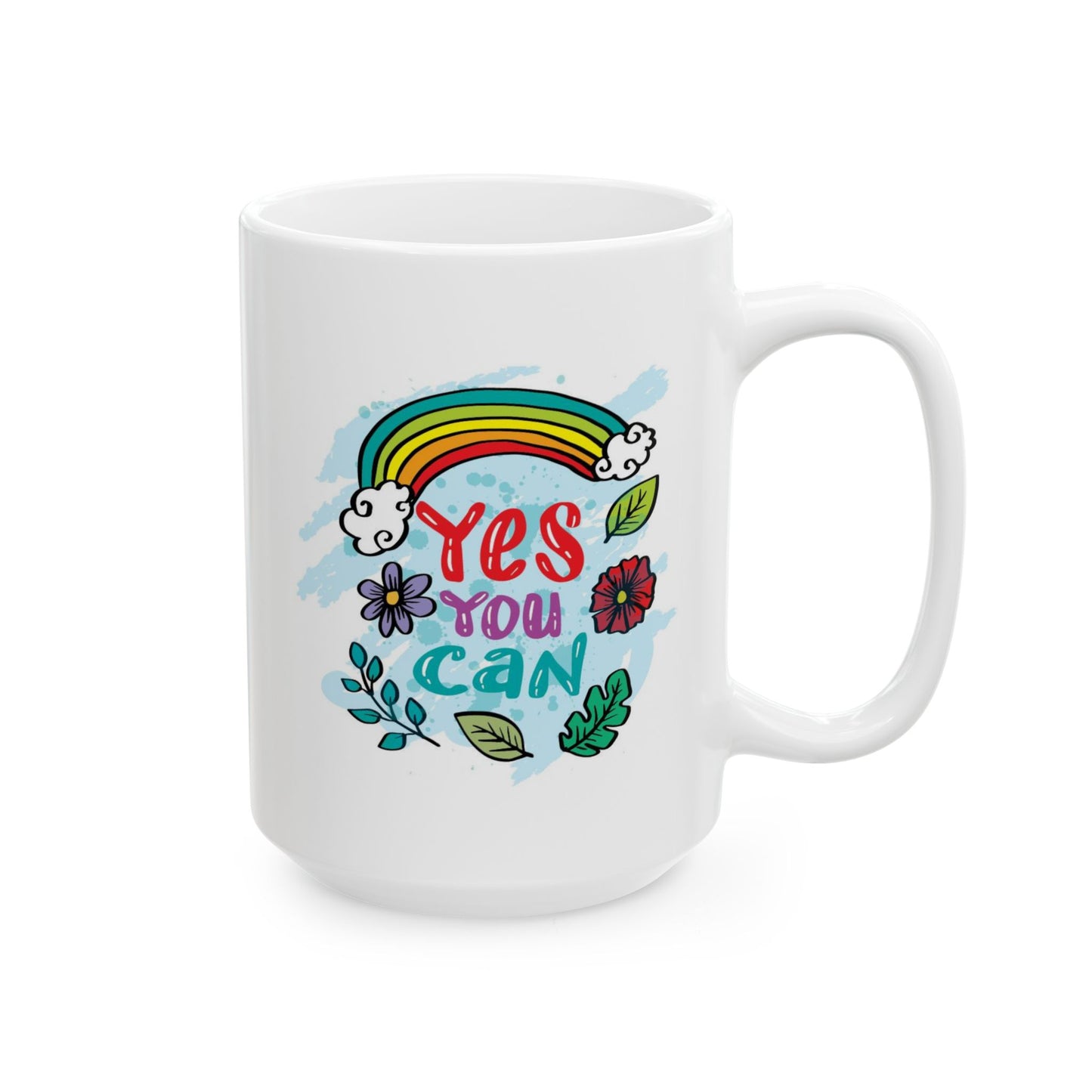 Motivation Mug - Yes You Can Rainbow