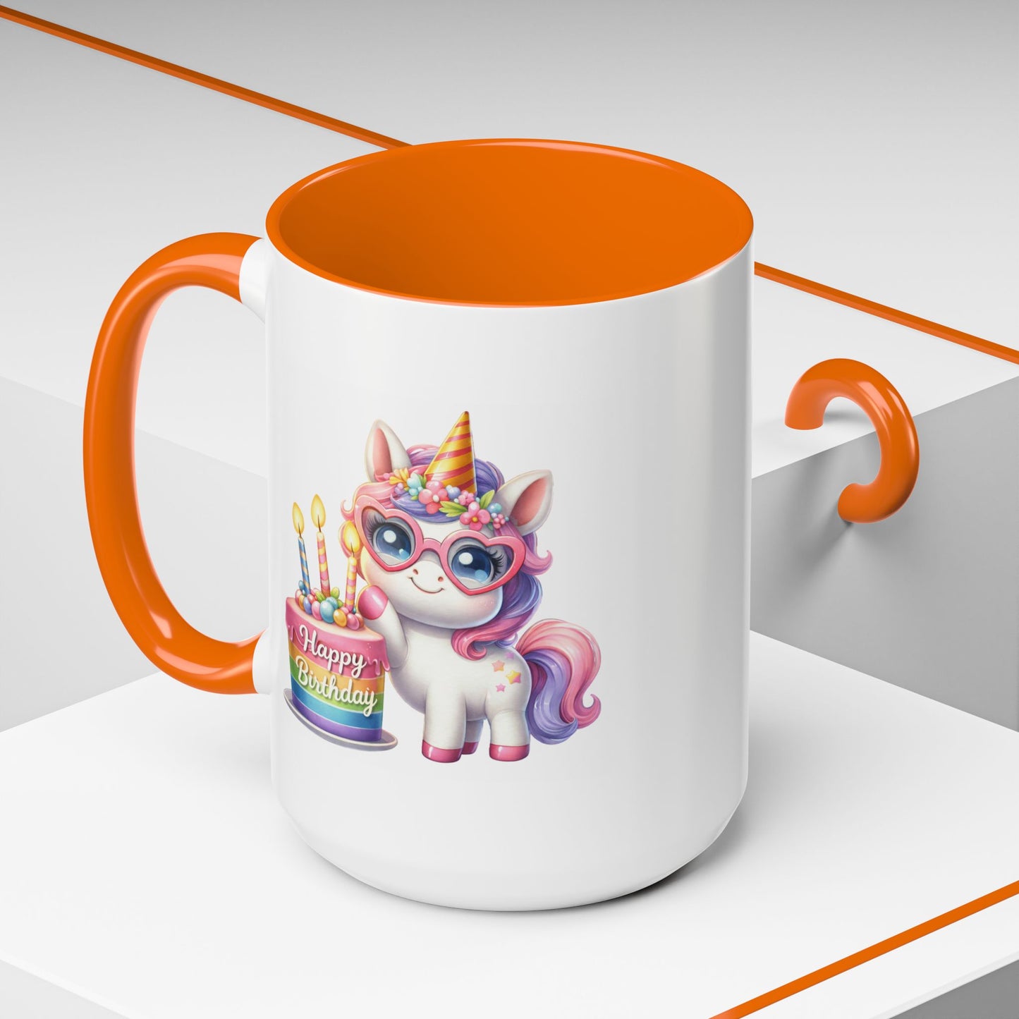 Birthday Mug - Unicorn Candles
