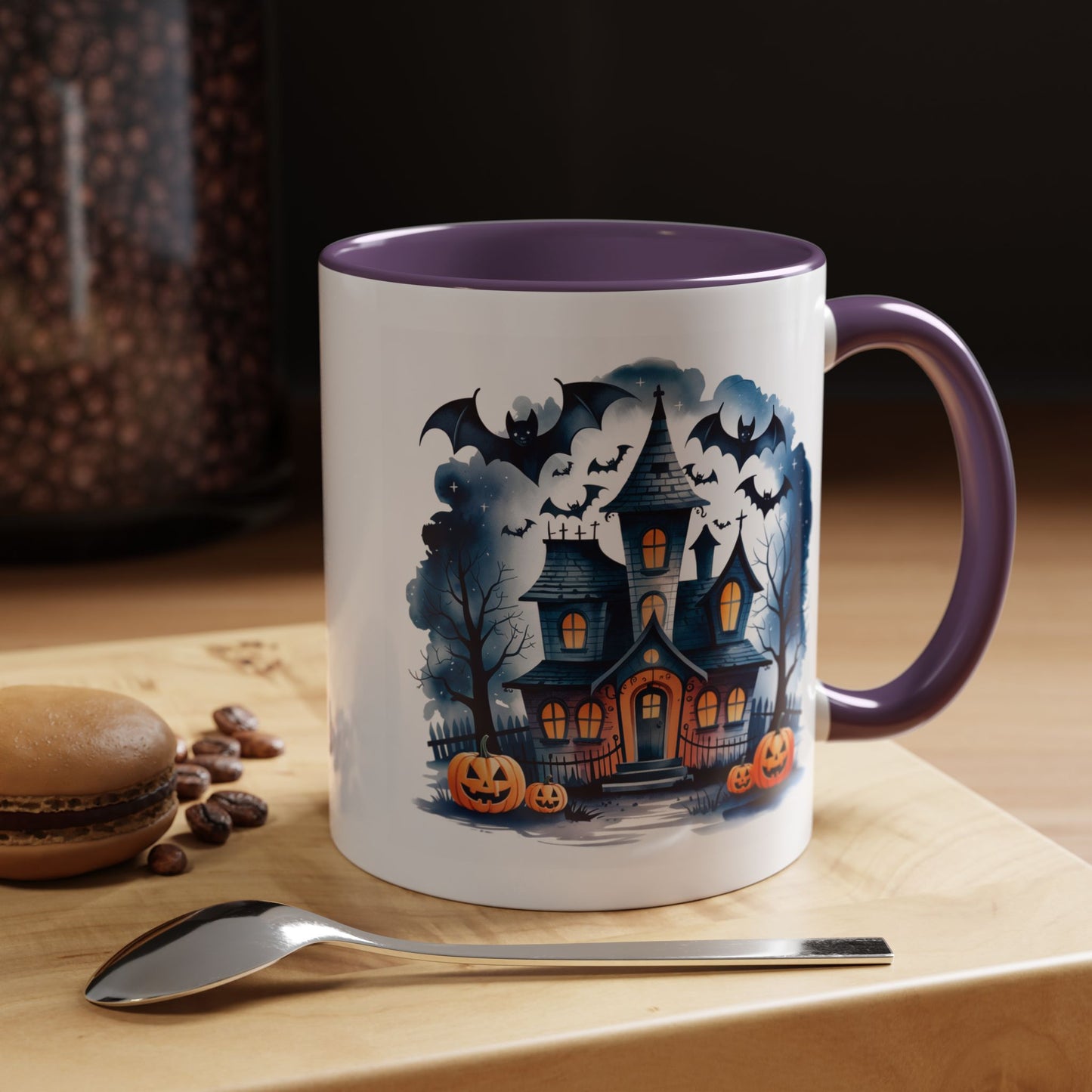 Halloween Mug - Bat Ghost House