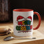 Christmas Mug - Merry Christmas Red Yellow & Blue Text Red Hats
