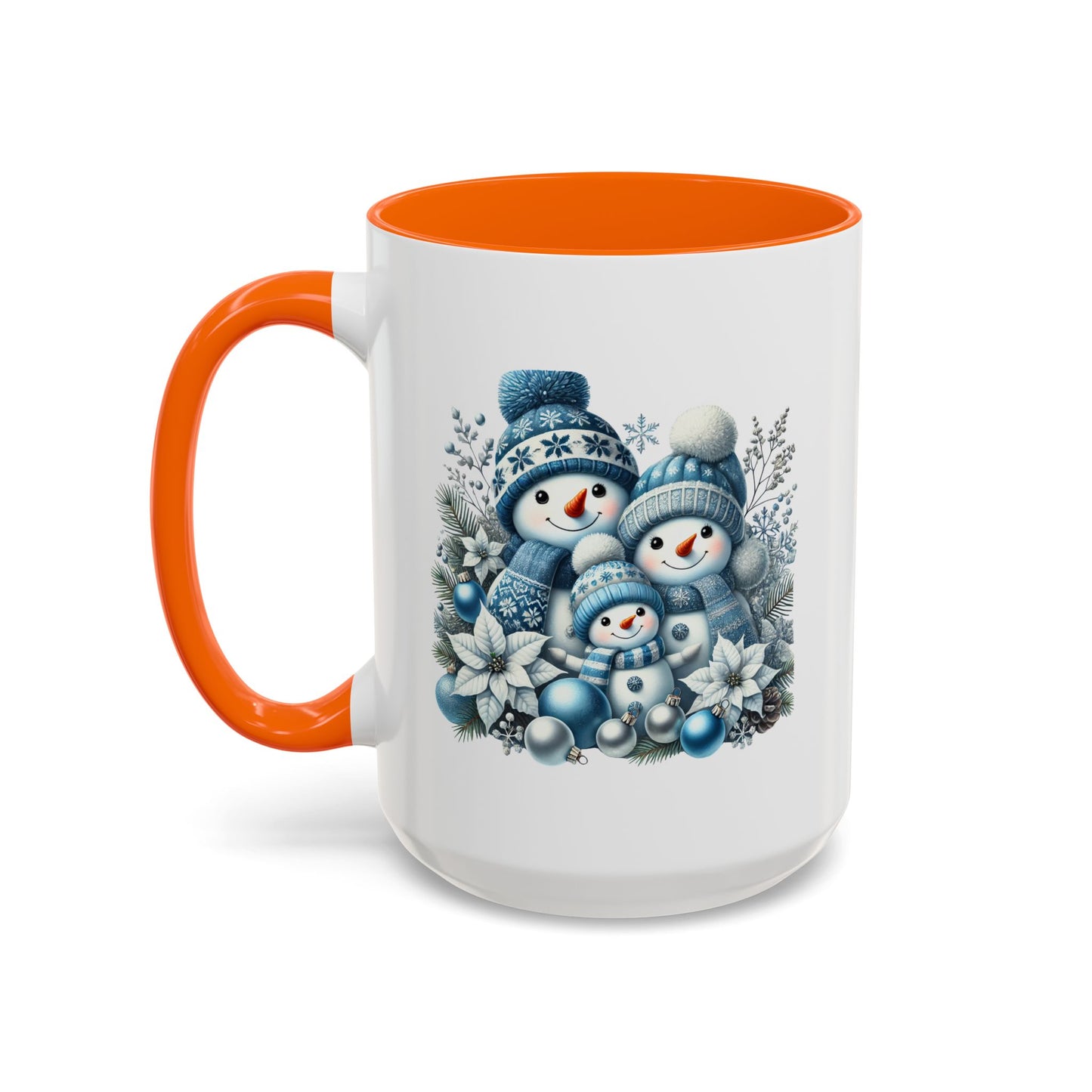 Christmas Mug - Blue Snowman Family