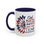 4th of July Mug - God Bless America Sunflower