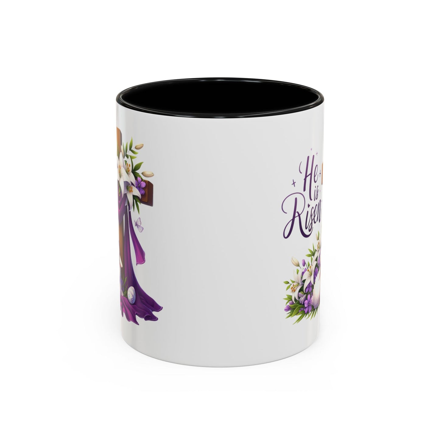 Easter Mug - He Is Risen Cross
