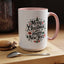 Christmas Mug - Merry Christmas and a Happy New Year Black Text Tree Ornaments Presents