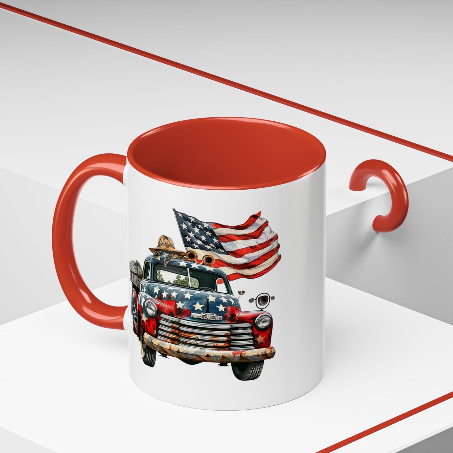 4th of July - Old Truck & Flag