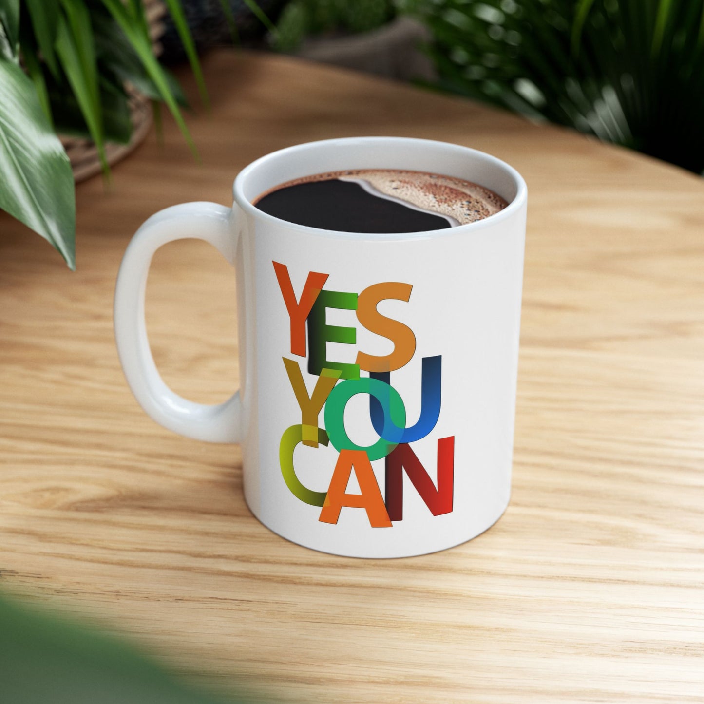 Motivation Mug - Yes You Can Colorful