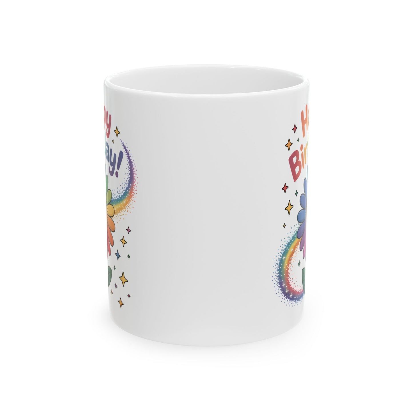 Birthday Mug - Happy Birthday Smiley Sun Flower