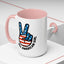 4th of July Mug - All American Girl Peace Sign