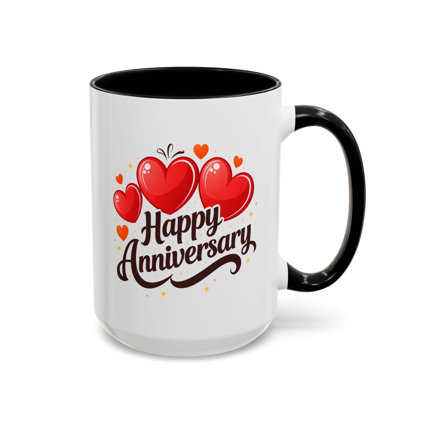 Anniversary Mug - Happy Anniversary Hearts