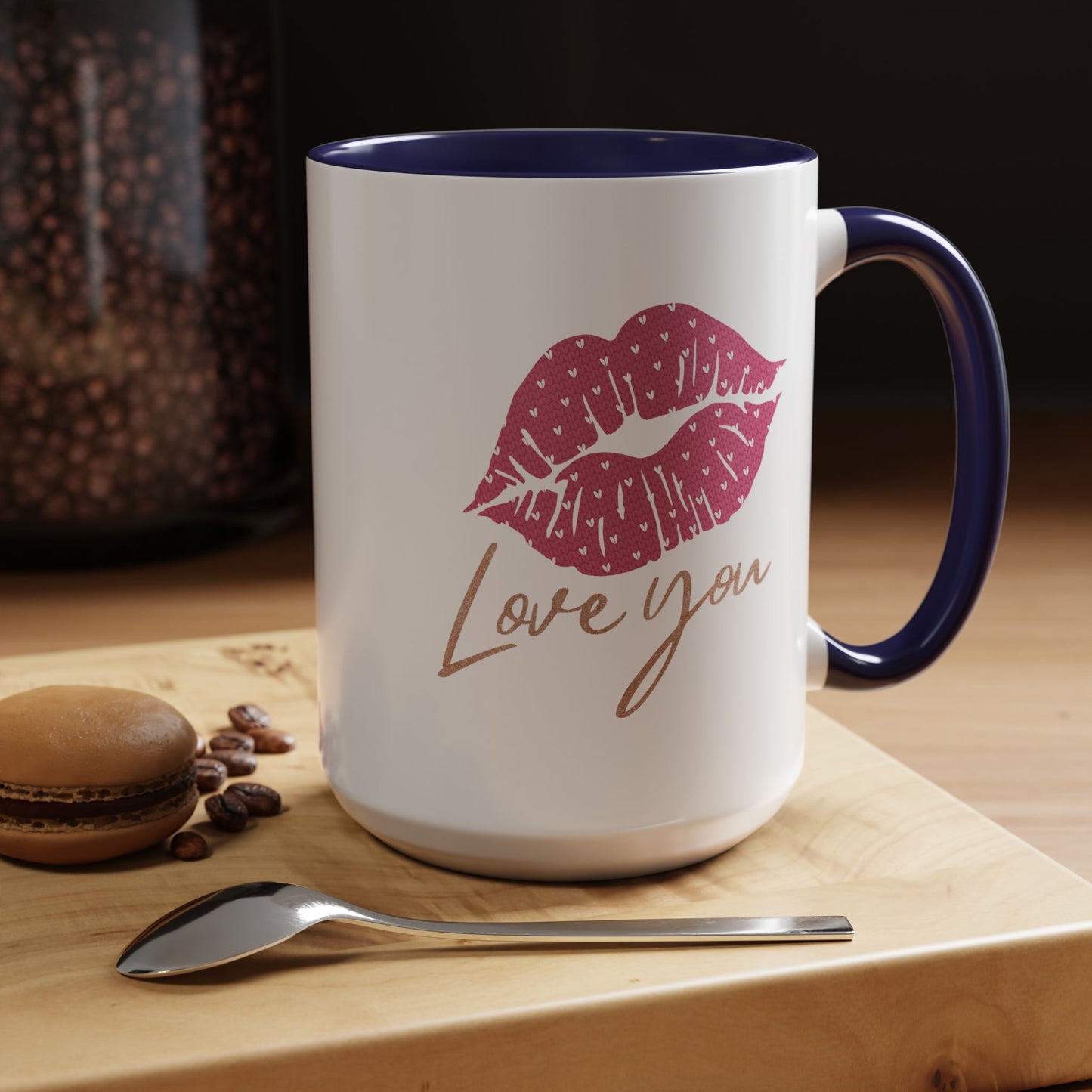 Valentine's Day Mug - Love You Lips Kiss