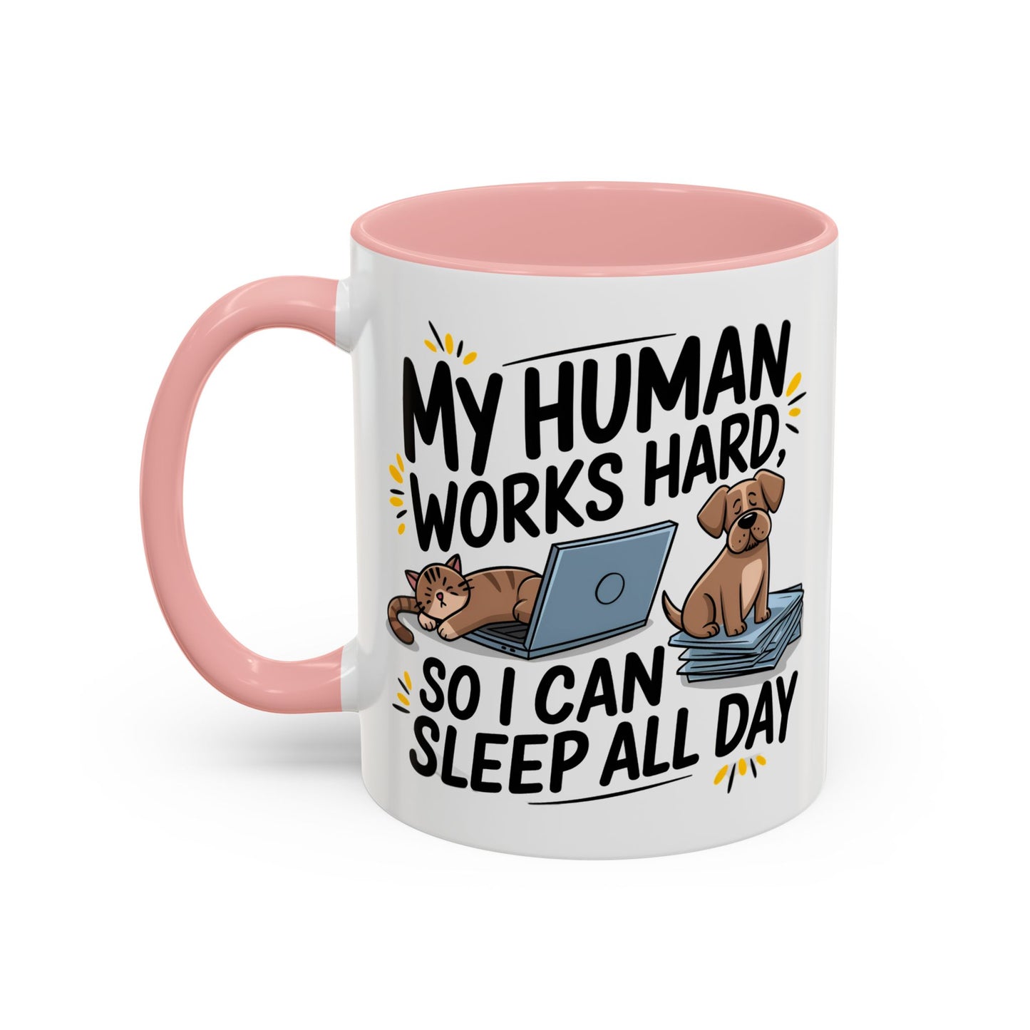 Animal Mug - My Human Works Hard