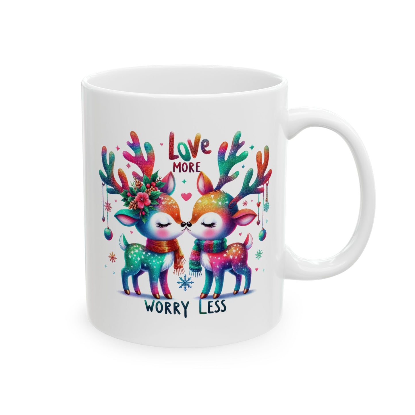 Christmas Mug - Love More Worry Less