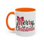 Christmas Mug - Merry Christmas Red & Green Text Bow