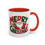 Christmas Mug - Green & Red Text Santa Presents