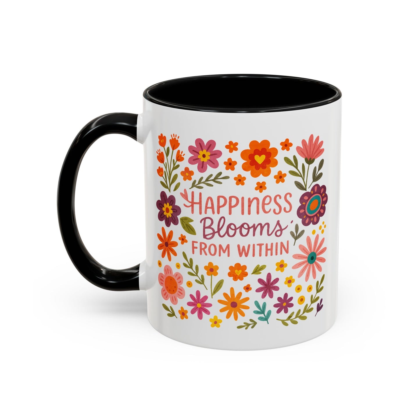 Motivation Mug - Happiness Blooms From Within