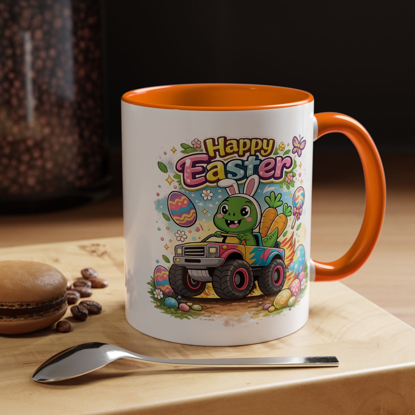 Easter Mug - Dinosaur Monster Truck