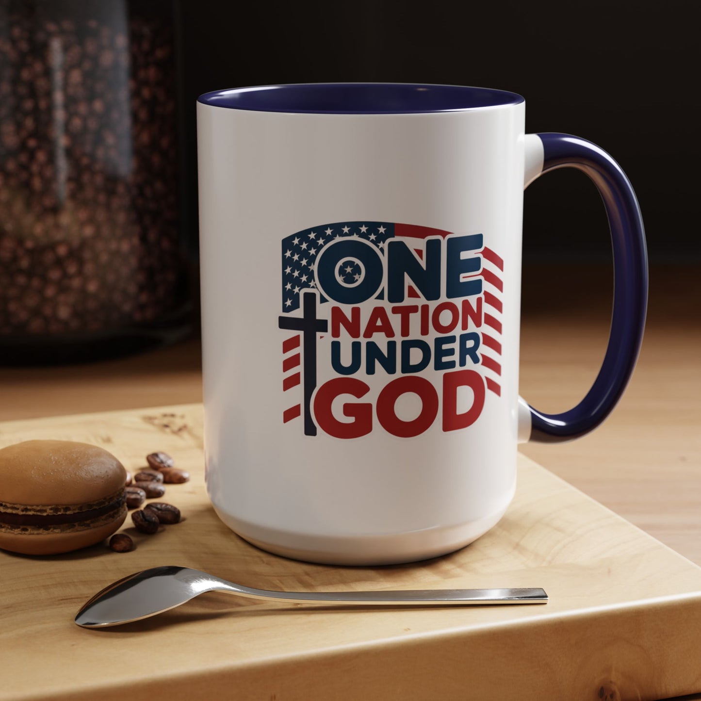 Religious Mug - One Nation Flag Cross