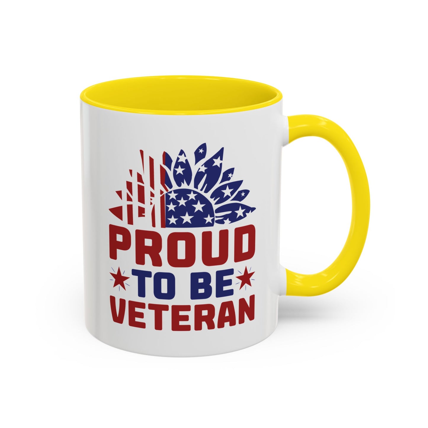 4th of July Mug - Proud to Be a Veteran Sunflower