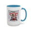 Christmas Mug - Merry Christmas Red Text Puppy Red Top