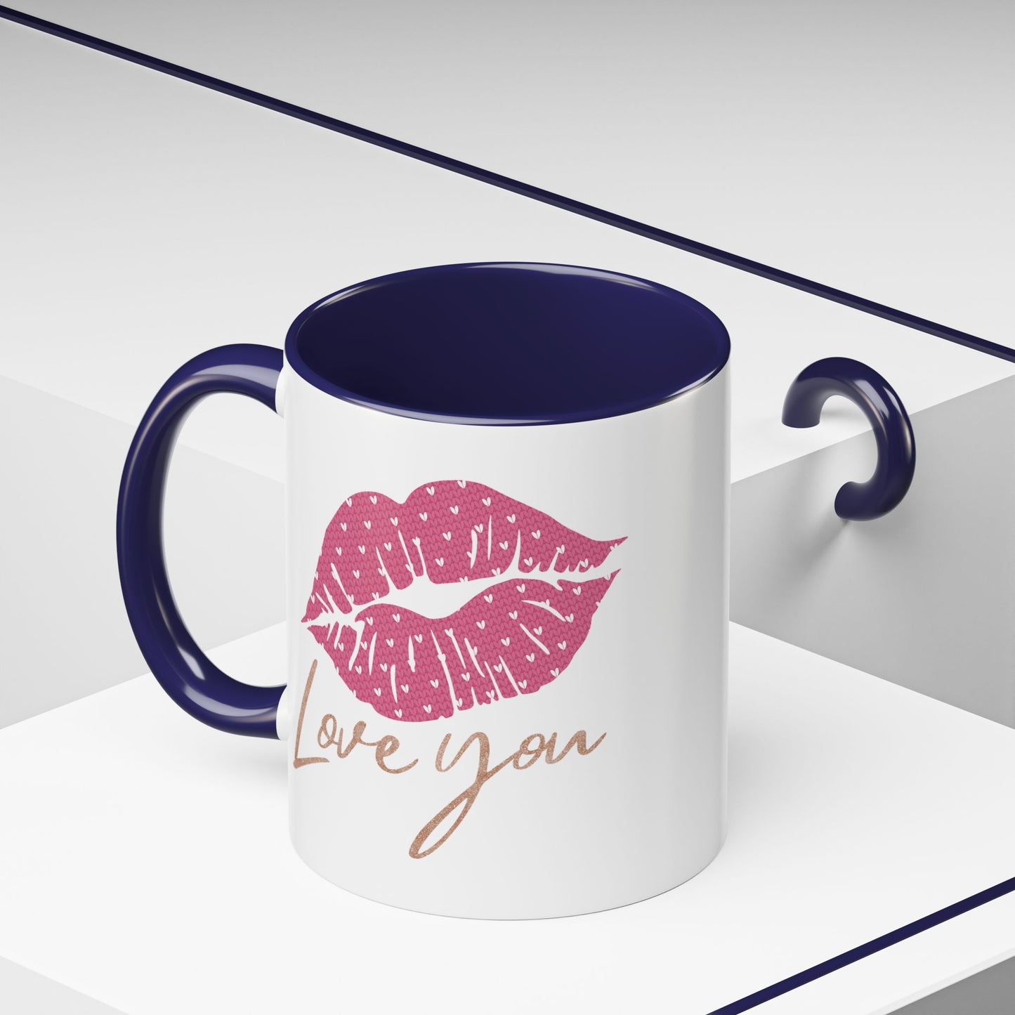 Valentine's Day Mug - Love You Lips Kiss