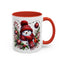 Christmas Mug - Burgundy Snowman