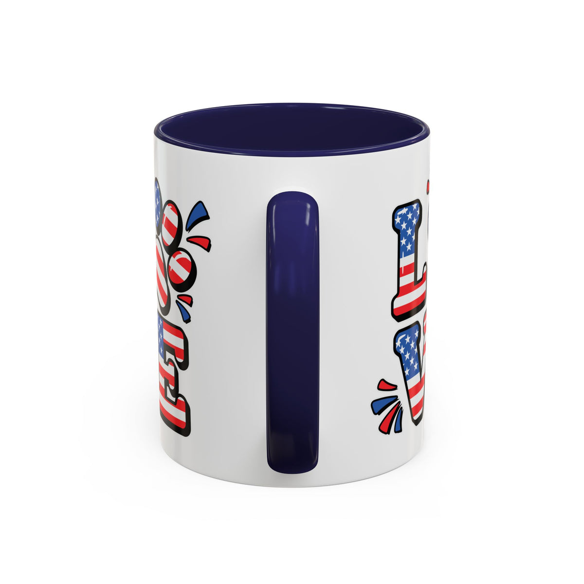 4th of July Mug - Animal Love USA Flag