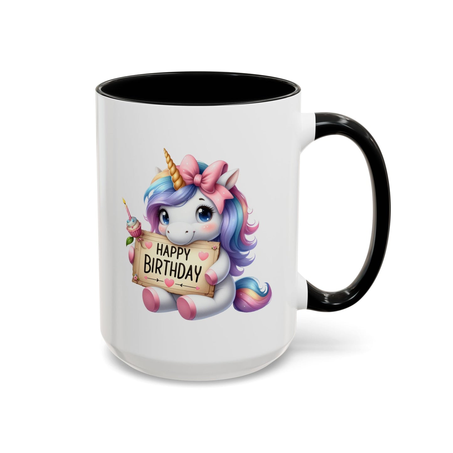 Birthday Mug - Girl Unicorn Happy Birthday Sign