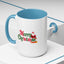 Christmas Mug - Merry Christmas Green & Red Text Santa Presents