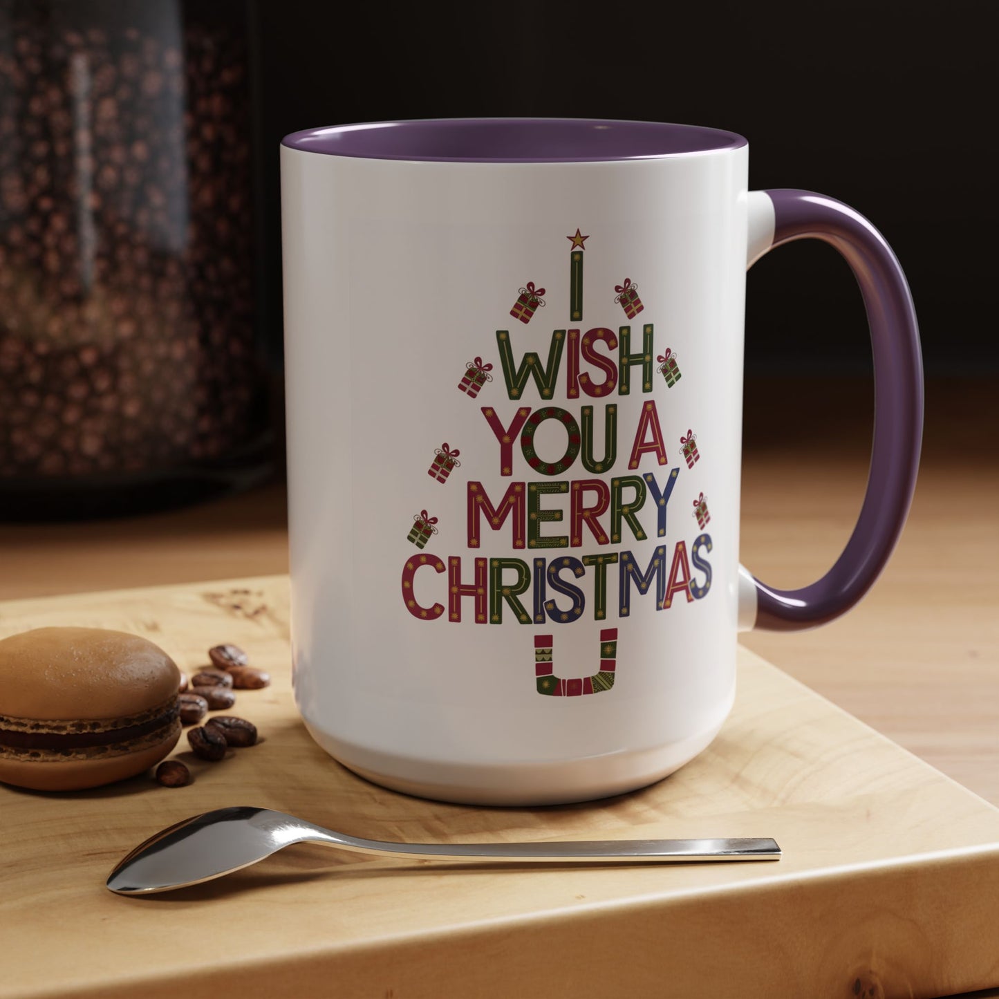 Christmas Mug - I Wish You a Merry Christmas Present Treee