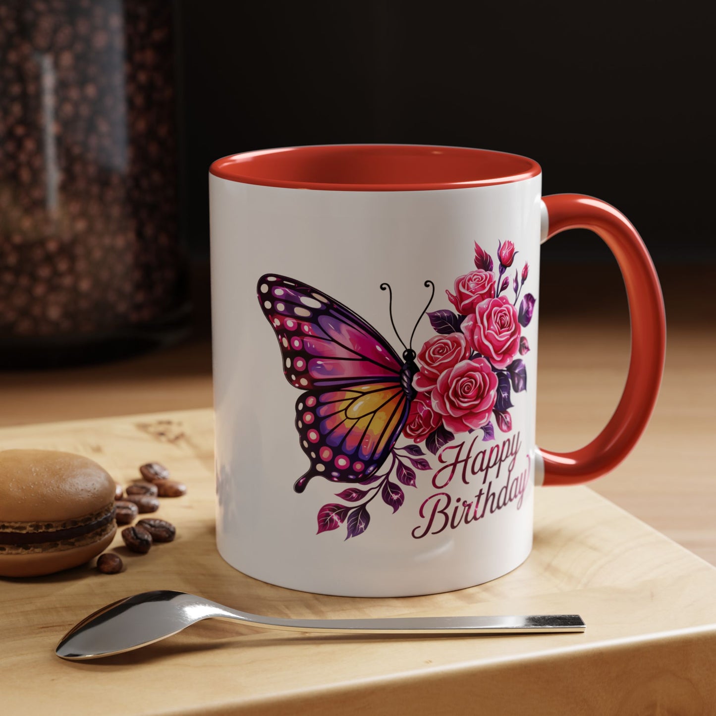 Birthday Mug - Butterfly Flowers
