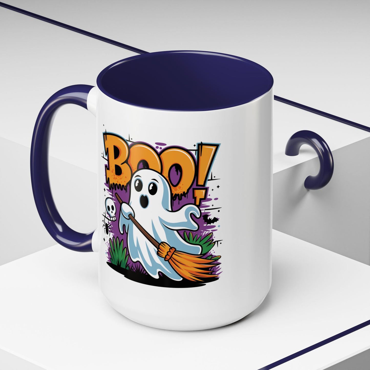 Halloween Mug - Boo! Flying Ghost With Broom