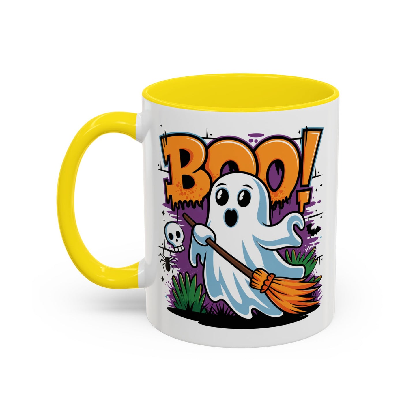 Halloween Mug - Boo! Flying Ghost With Broom