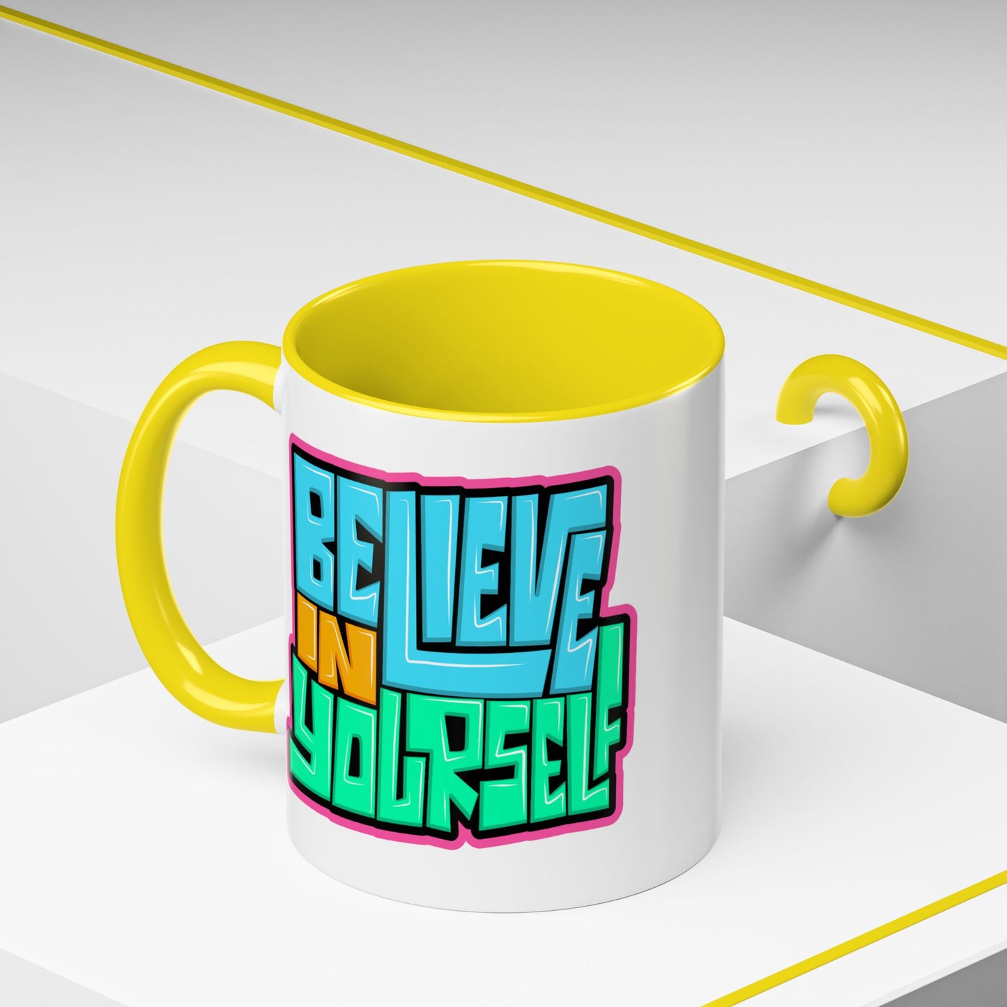 Motivation Mug - Believe In Yourself Graffiti