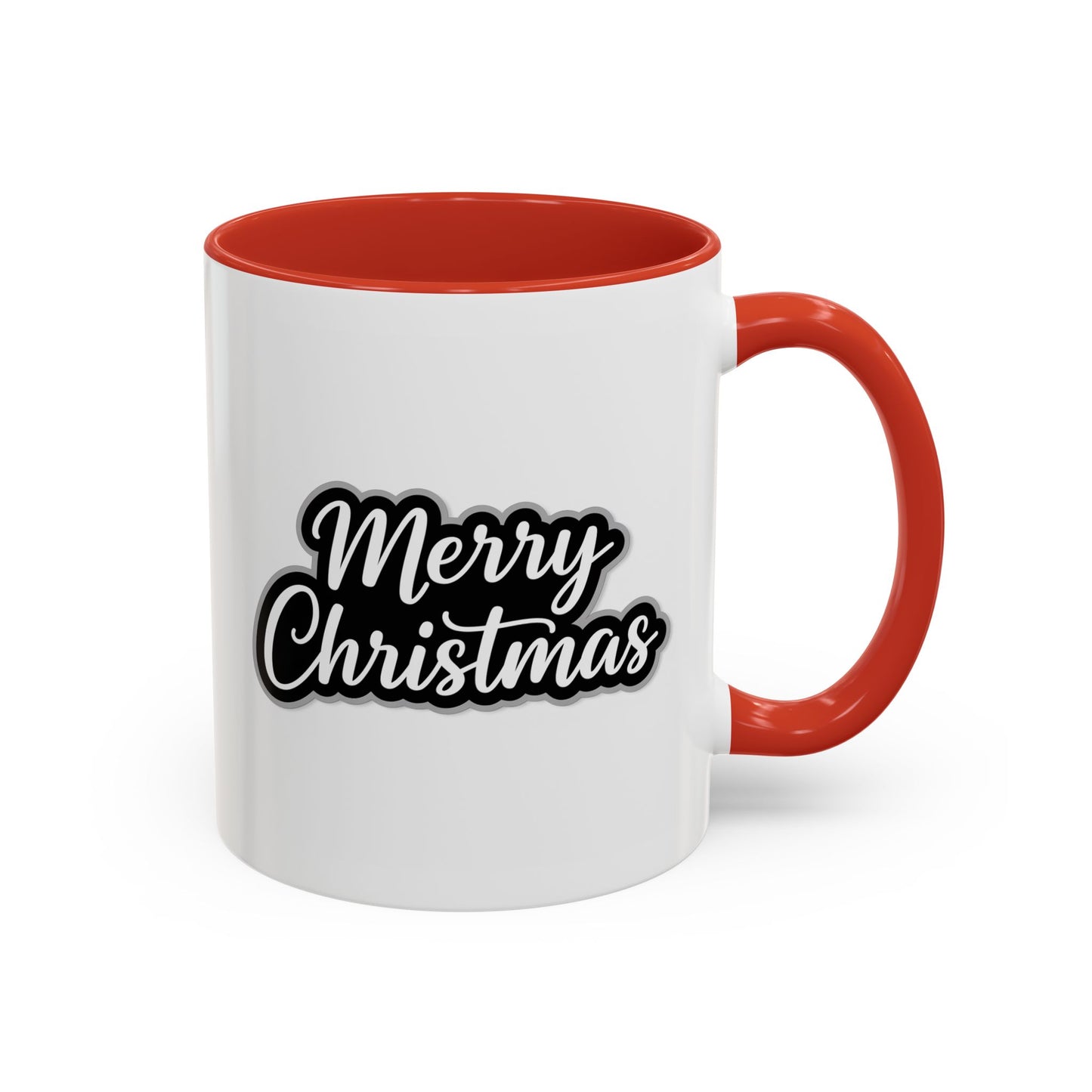Christmas Mug - Merry Christmas White Black & Grey Text