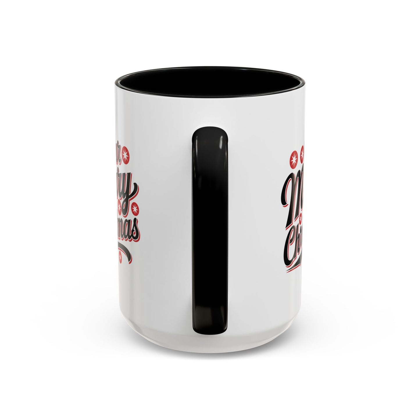 Christmas Mug - Merry Christmas Black Red & White Baseball Text