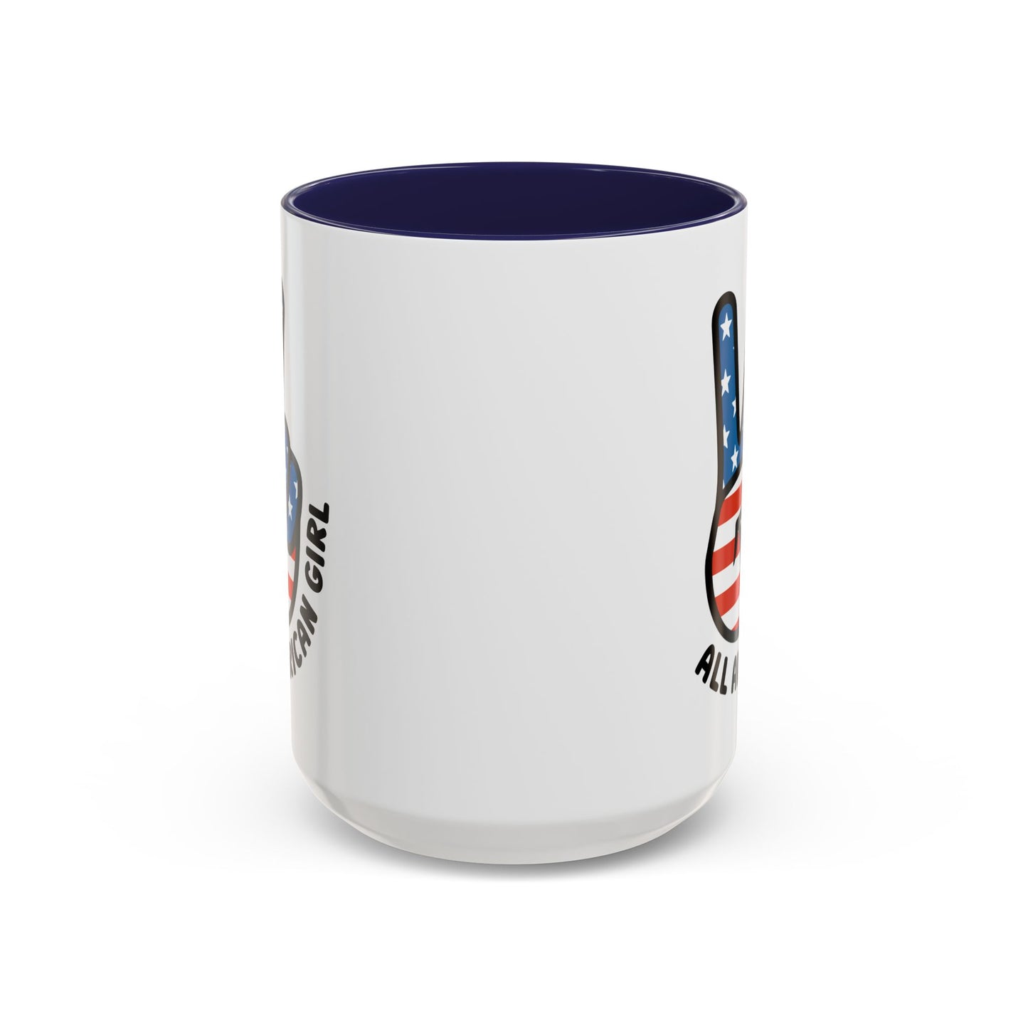 4th of July Mug - All American Girl Peace Sign