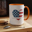 4th of July Mug - God Bless America Flag Heart