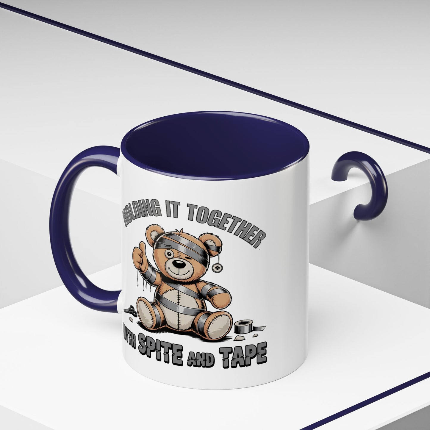 Humor Mug - Holding It Together With Spite & Tape