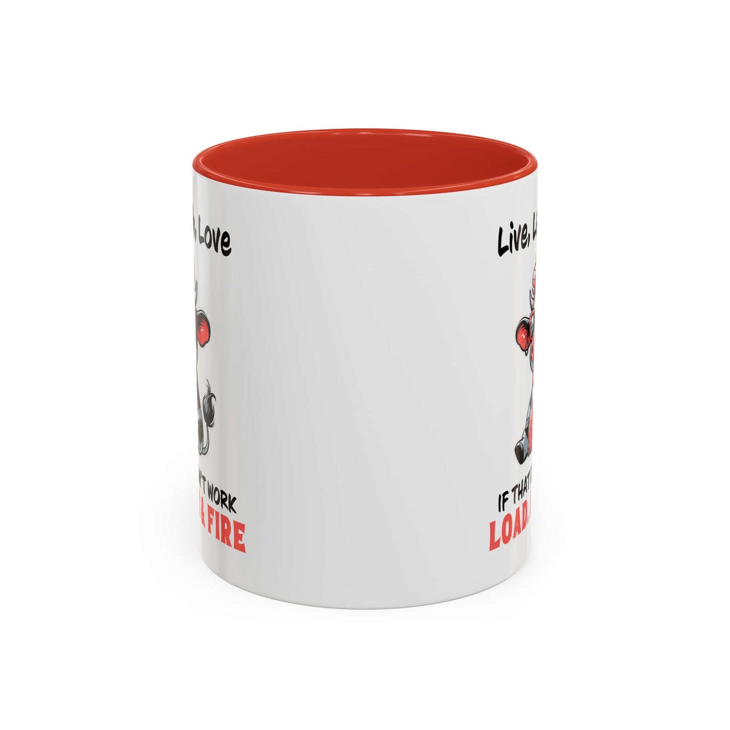 Humor Mug - Live Laugh Love Cow