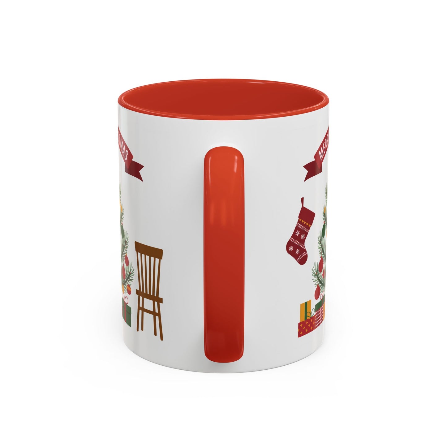 Christmas Mug - Merry Christmas Banner Tree Presents