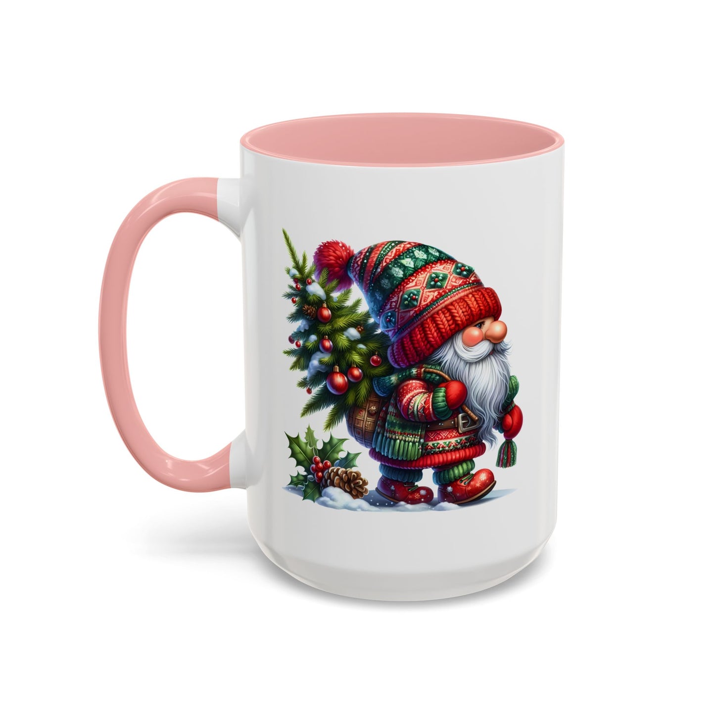Christmas Mug - Gnome Christmas Tree and Pine Cone