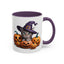 Halloween Mug - Witch Cat Hiding In Pumpkins