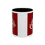 Christmas Mug - Merry Christmas White Text Maroon Background